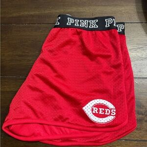 NWT Cincinnati Reds Pink Mesh Shorts